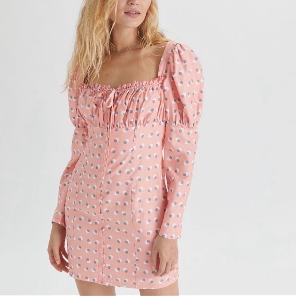𝅺nwt Urban Outfitters puffed sleeve mini dress
